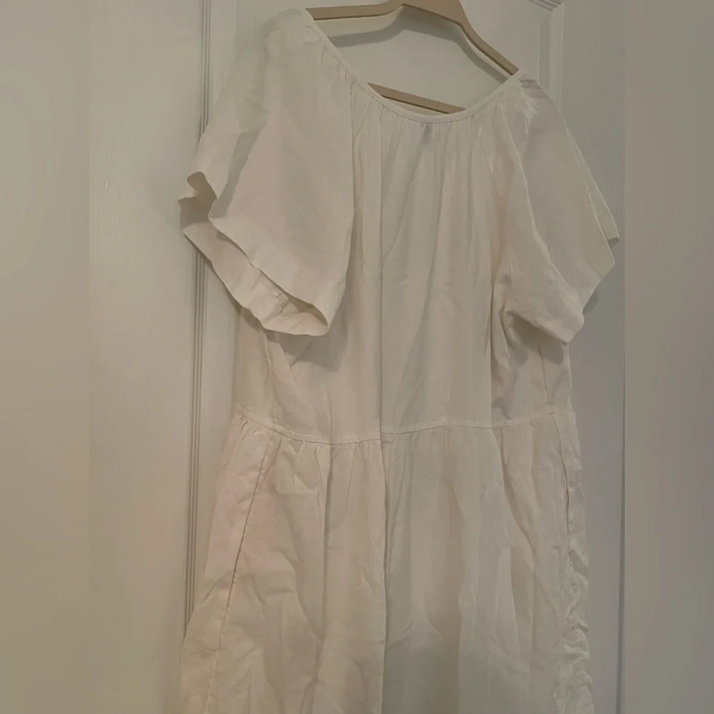 White Line Popover Dress - Picture 7 of 12
